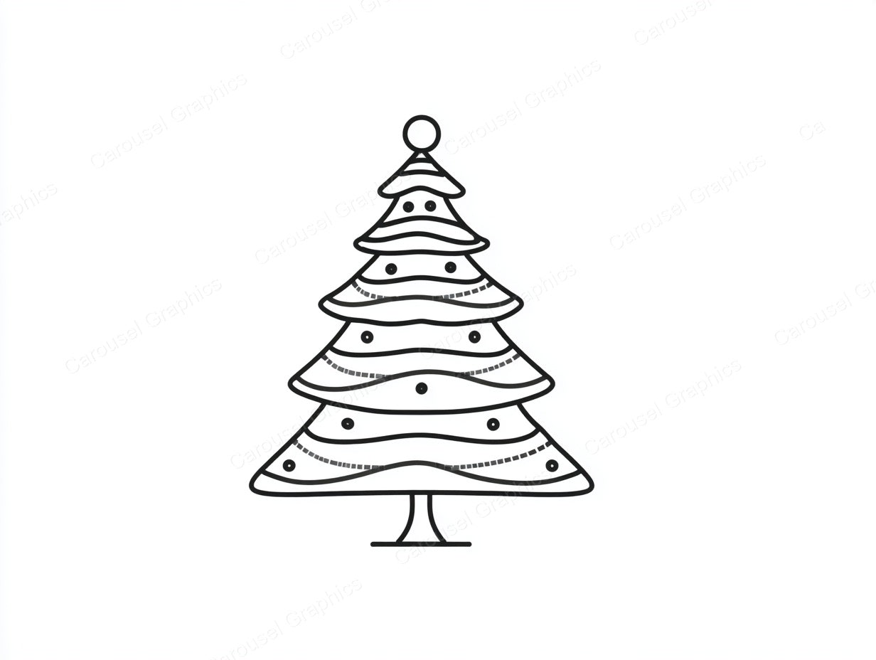 Christmas Tree Vector Graphic preview