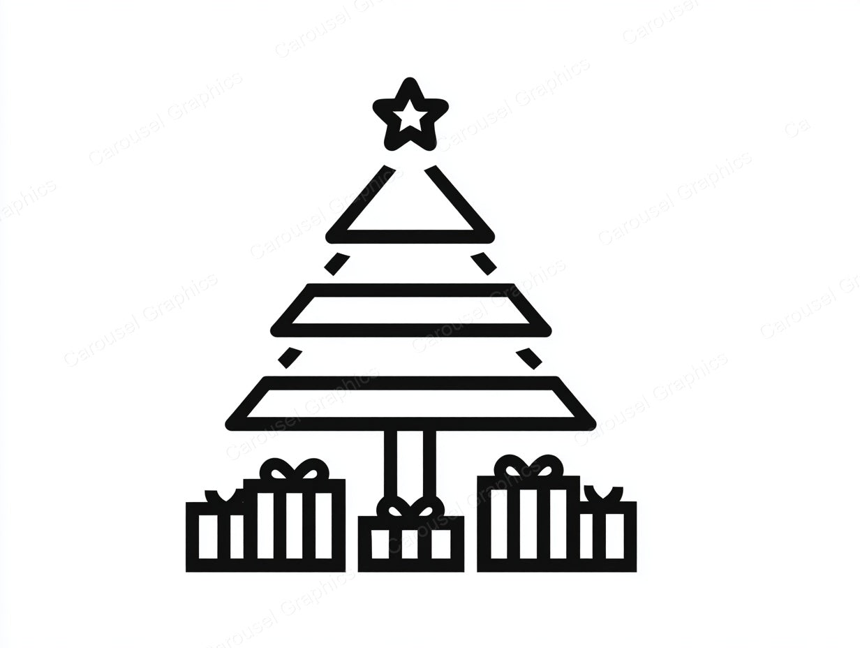 Christmas Tree Vector Graphic preview
