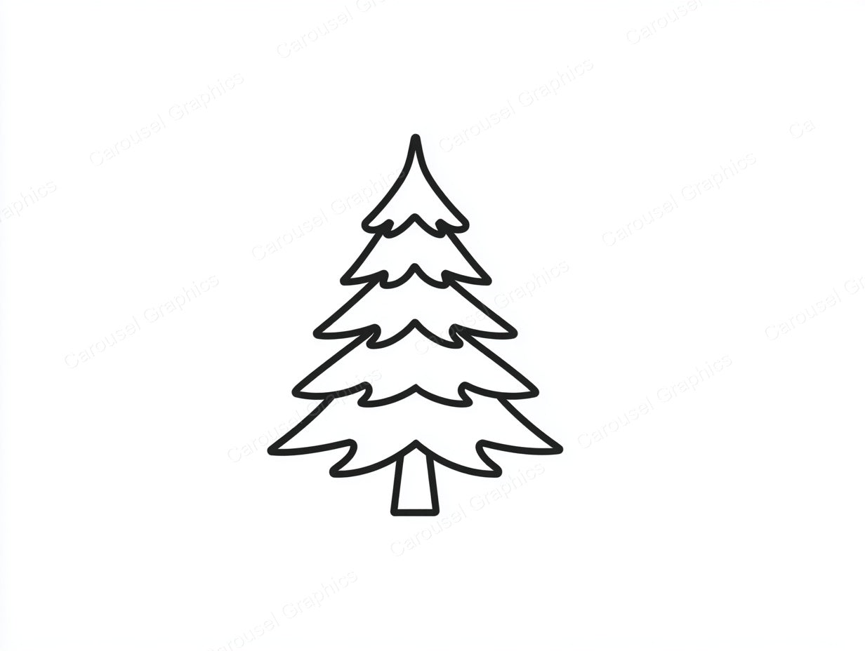 Christmas Tree Vector Graphic preview