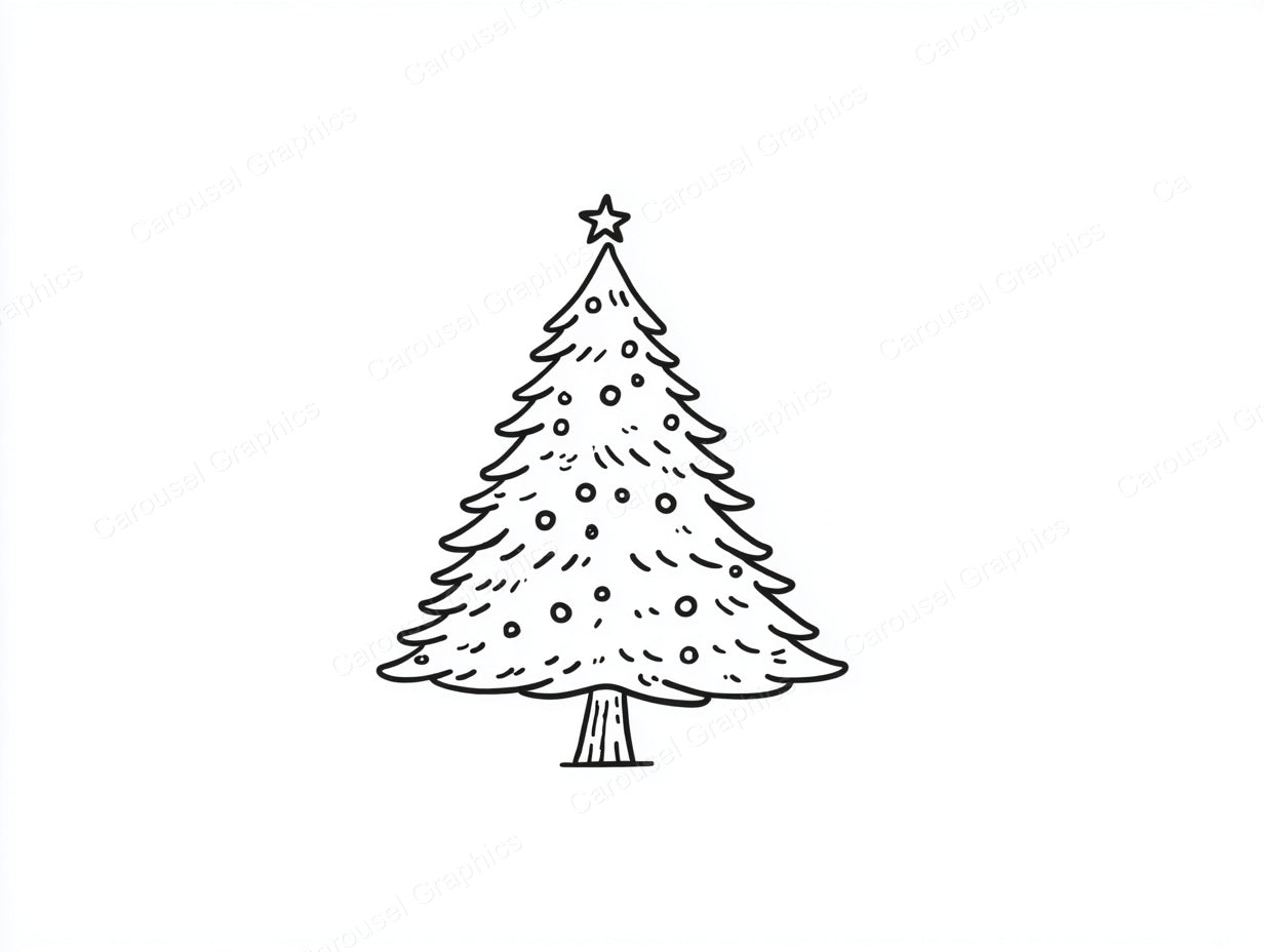 Christmas Tree Vector Graphic preview