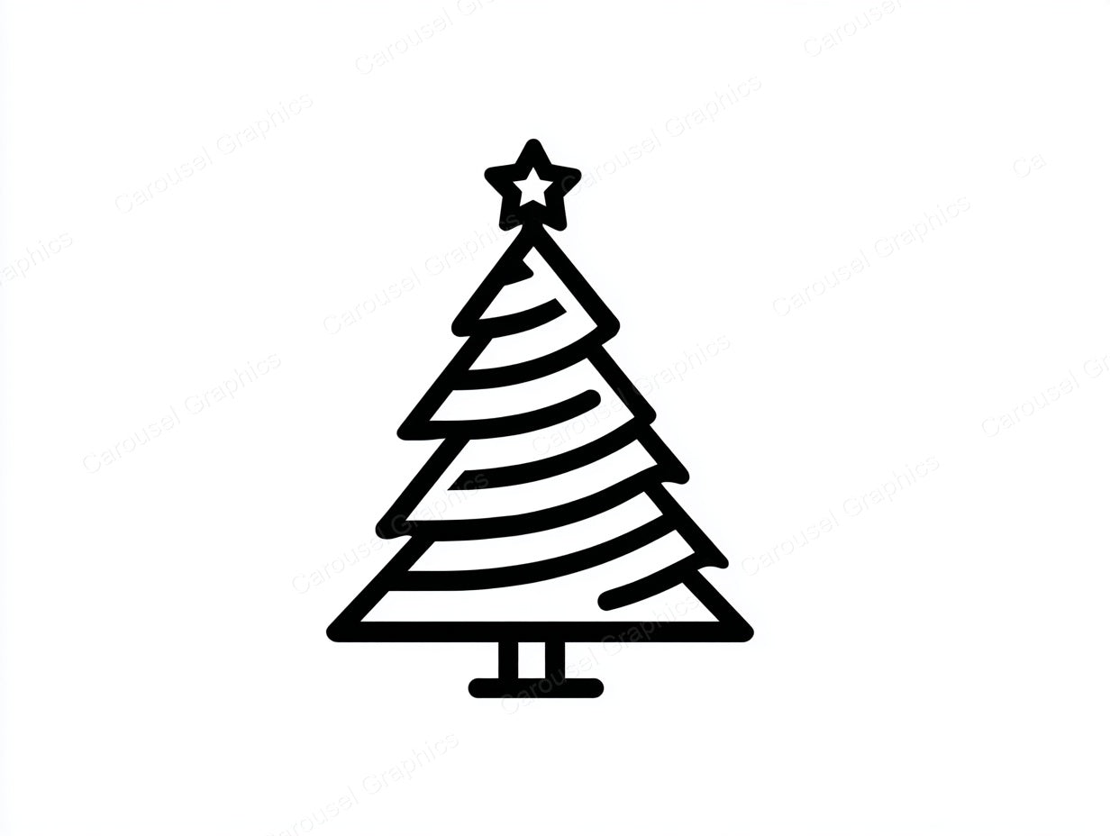 Christmas Tree Vector Graphic preview