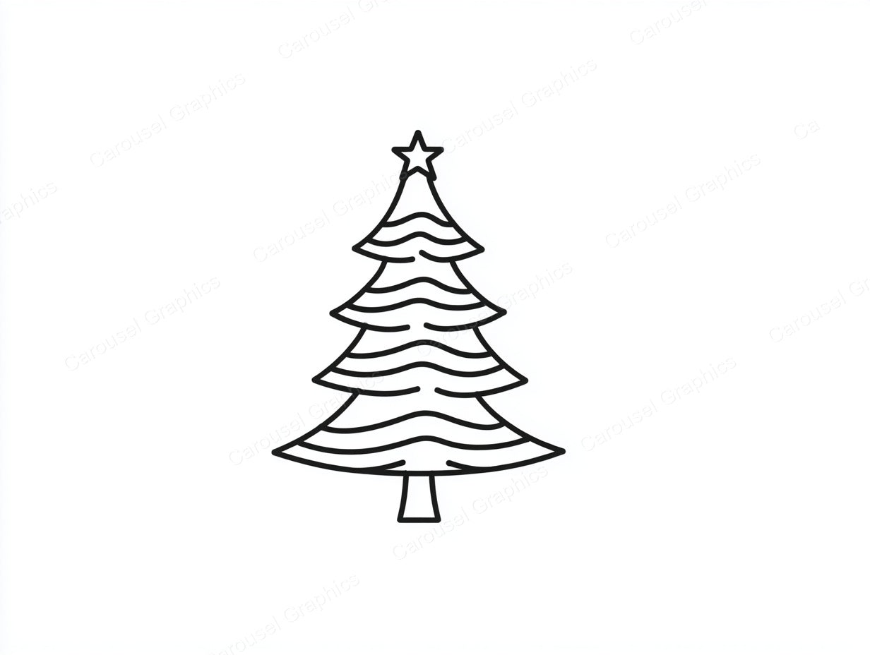 Christmas Tree Vector Graphic preview