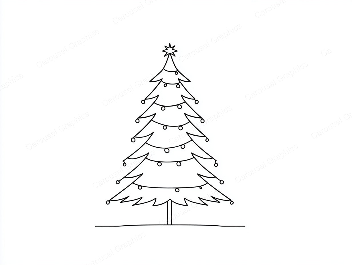 Christmas Tree Vector Graphic preview