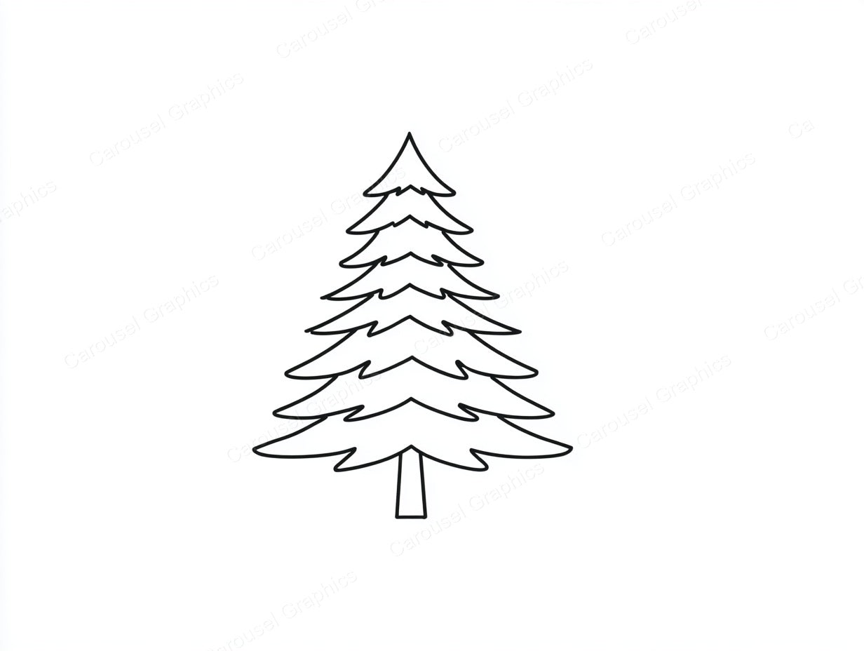 Christmas Tree Vector Graphic preview