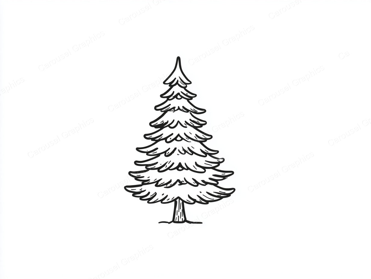 Christmas Tree Vector Graphic preview