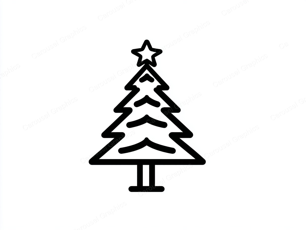 Christmas Tree Vector Graphic preview