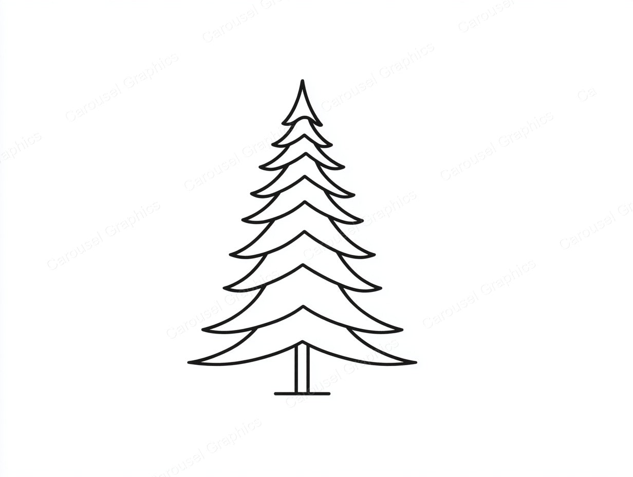 Christmas Tree Vector Graphic preview