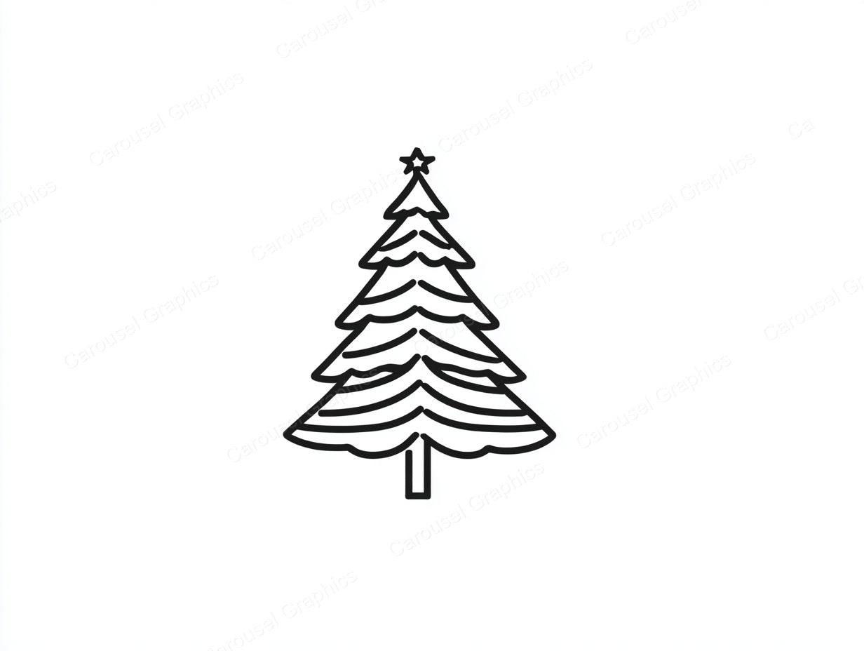 Christmas Tree Vector Graphic preview