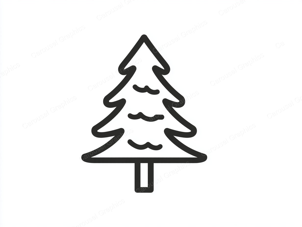 Christmas Tree Vector Graphic preview