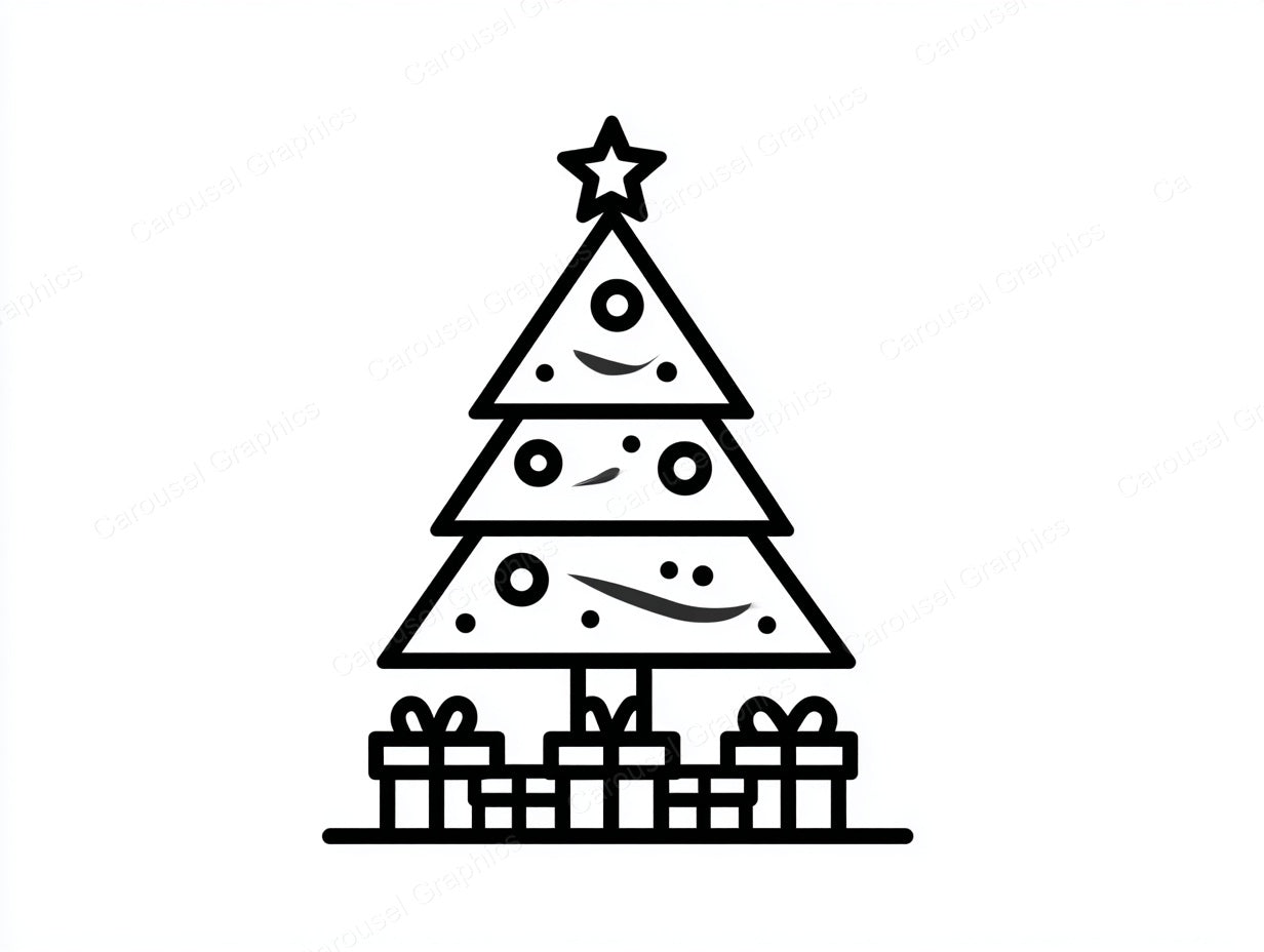 Christmas Tree Vector Graphic preview