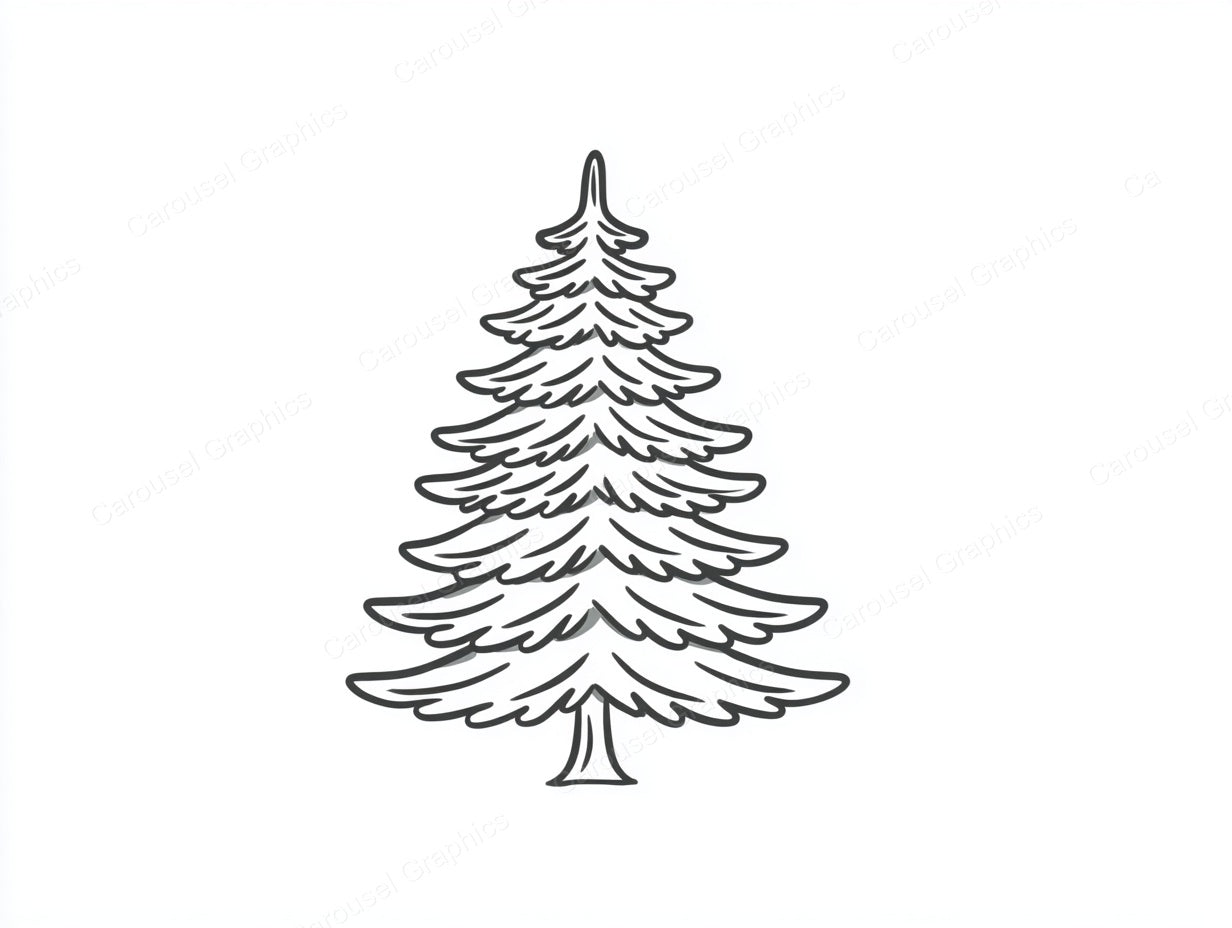 Christmas Tree Vector Graphic preview