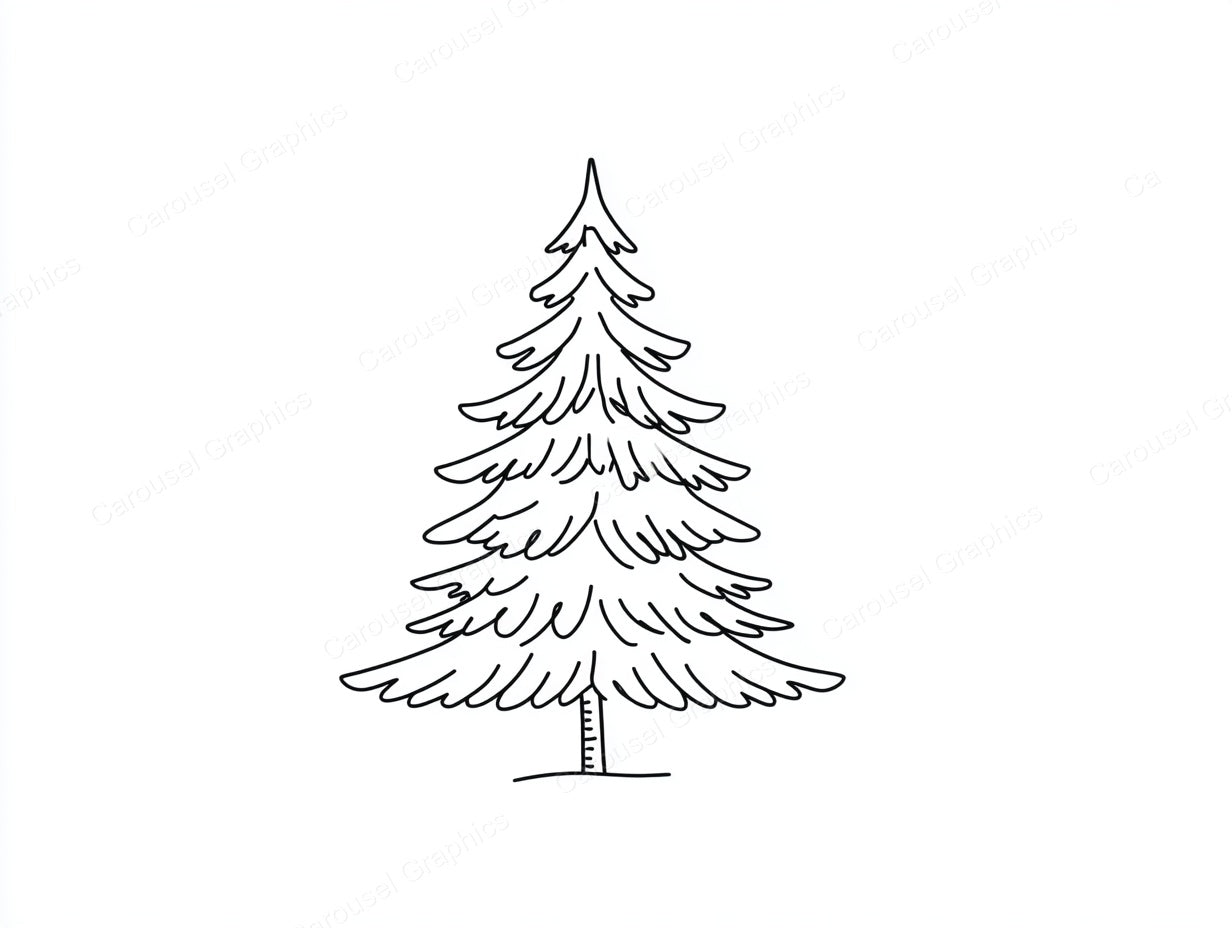 Christmas Tree Vector Graphic preview