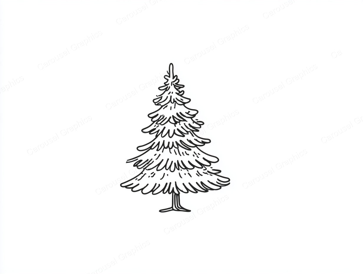 Christmas Tree Vector Graphic preview