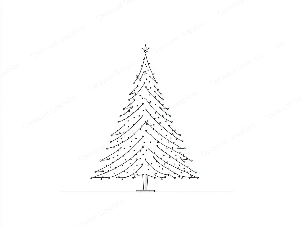 Christmas Tree Vector Graphic preview