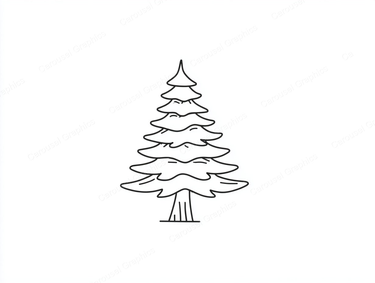 Christmas Tree Vector Graphic preview