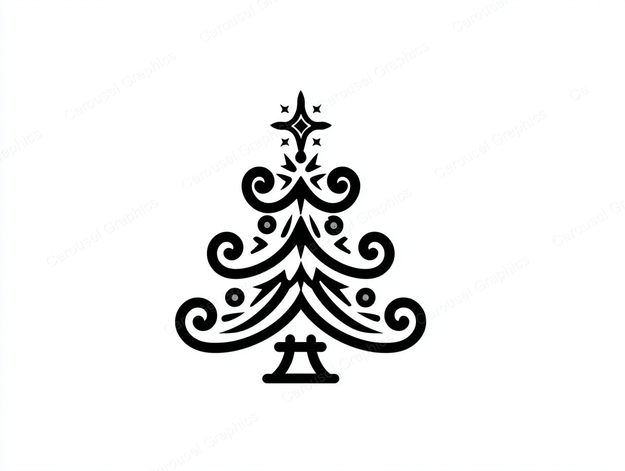 Christmas Tree Vector Graphic preview