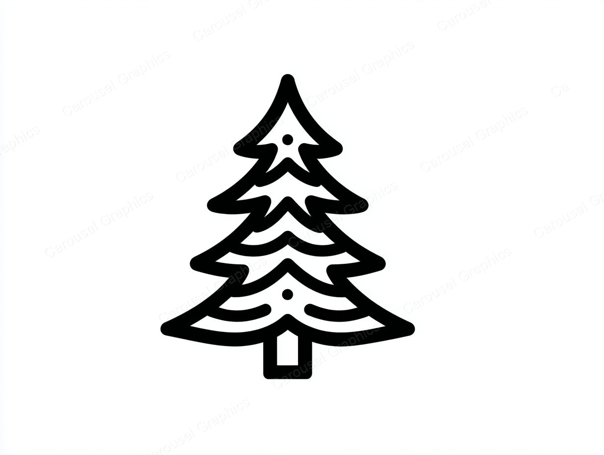 Christmas Tree Vector Graphic preview