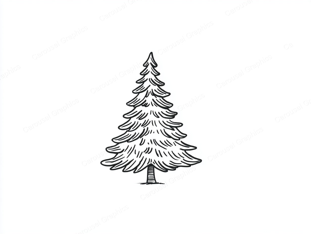 Christmas Tree Vector Graphic preview