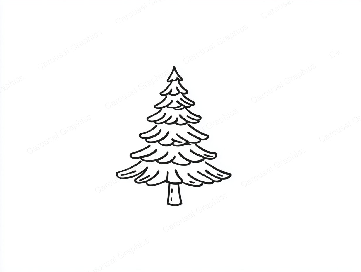 Christmas Tree Vector Graphic preview
