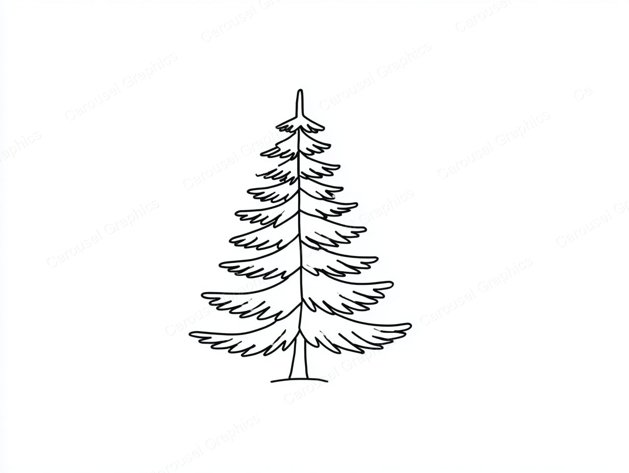 Christmas Tree Vector Graphic preview