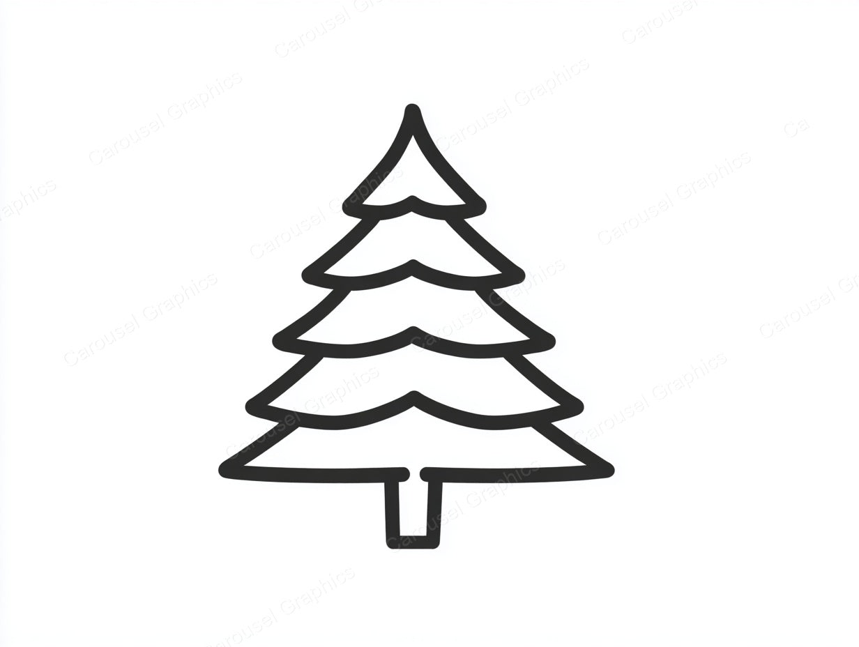 Christmas Tree Vector Graphic preview
