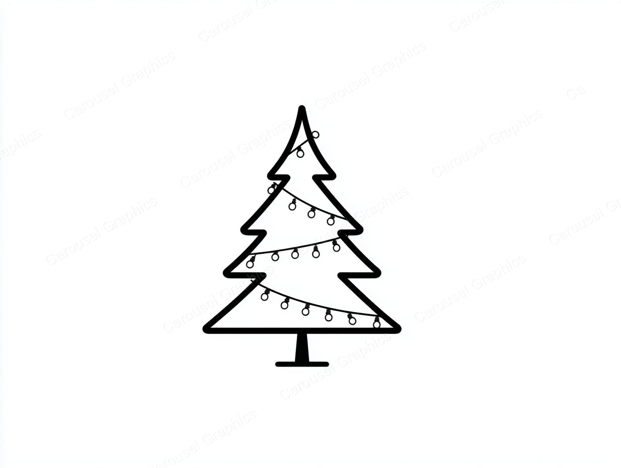 Christmas Tree Vector Graphic preview