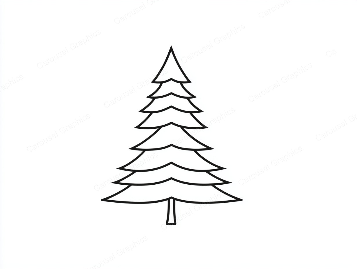 Christmas Tree Vector Graphic preview