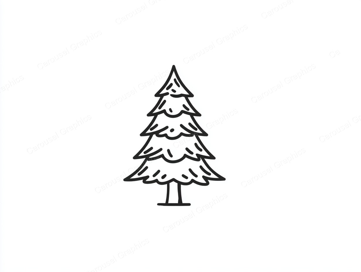 Christmas Tree Vector Graphic preview