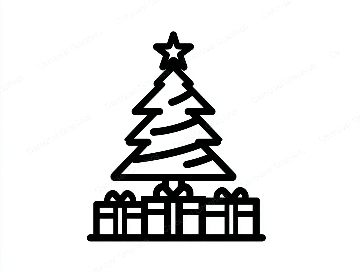 Christmas Tree Vector Graphic preview