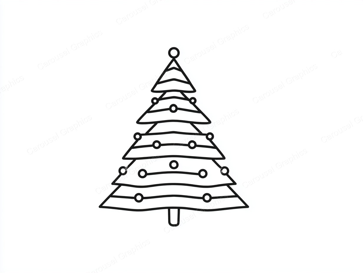 Christmas Tree Vector Graphic preview