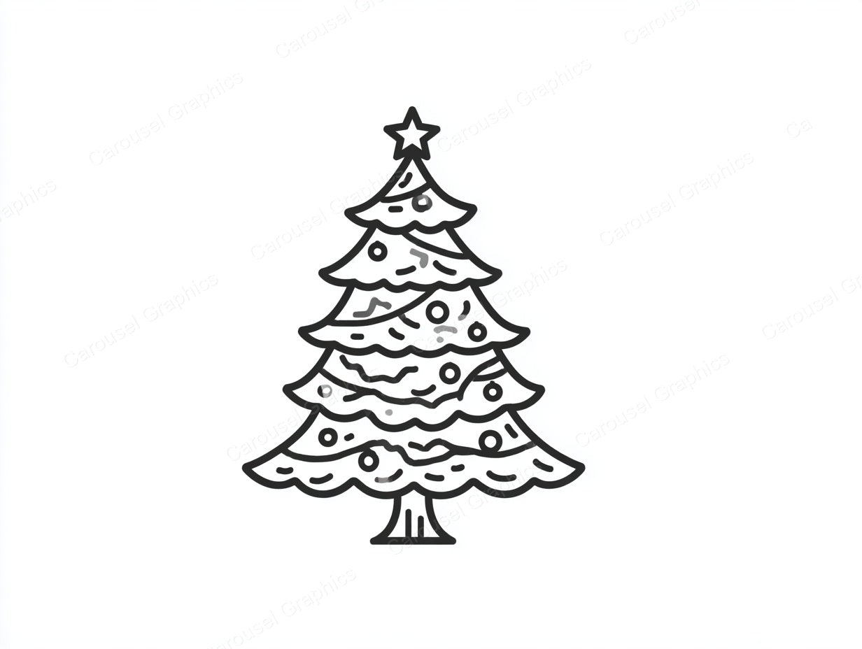 Christmas Tree Vector Graphic preview