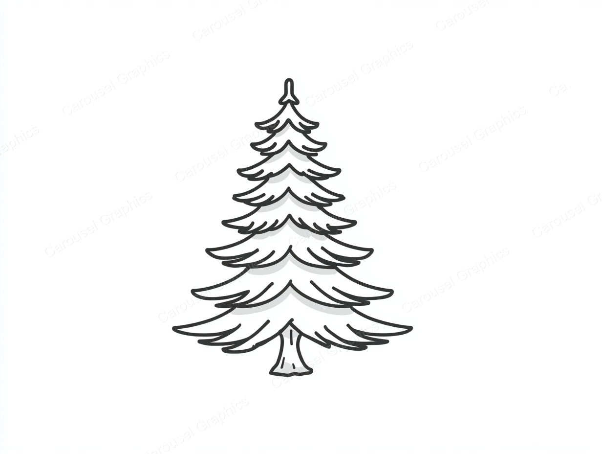 Christmas Tree Vector Graphic preview