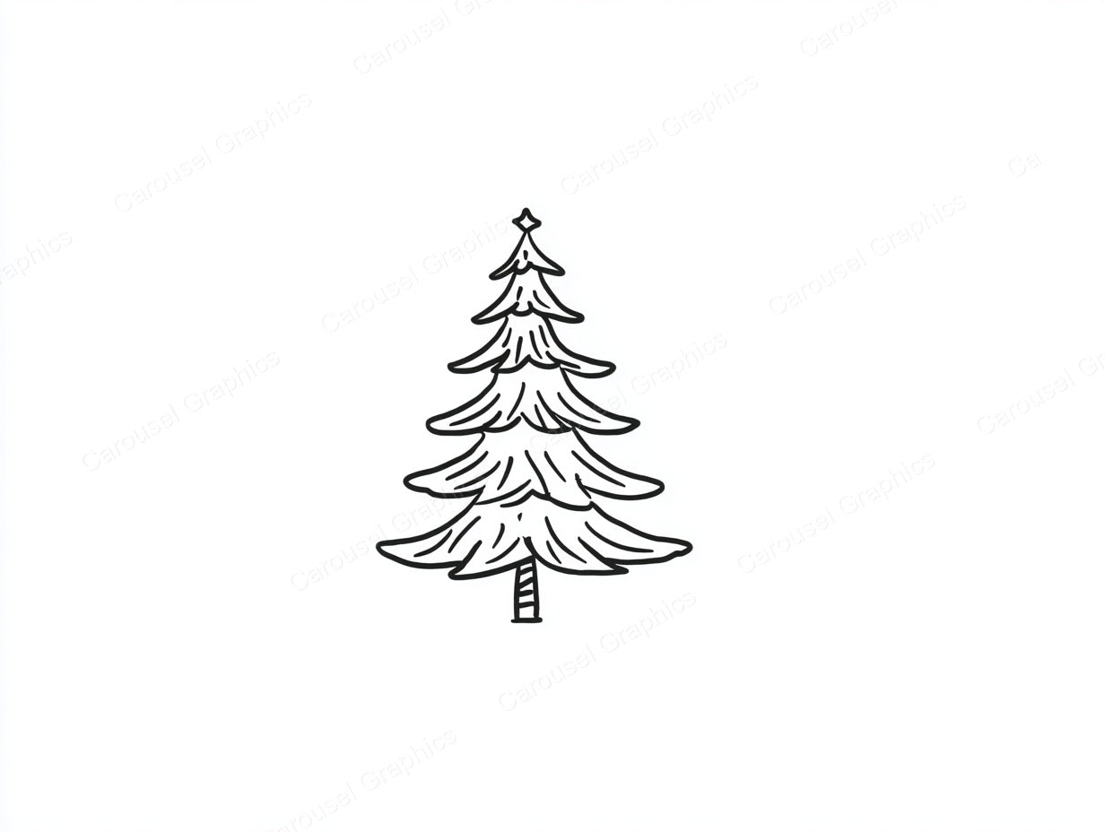Christmas Tree Vector Graphic preview