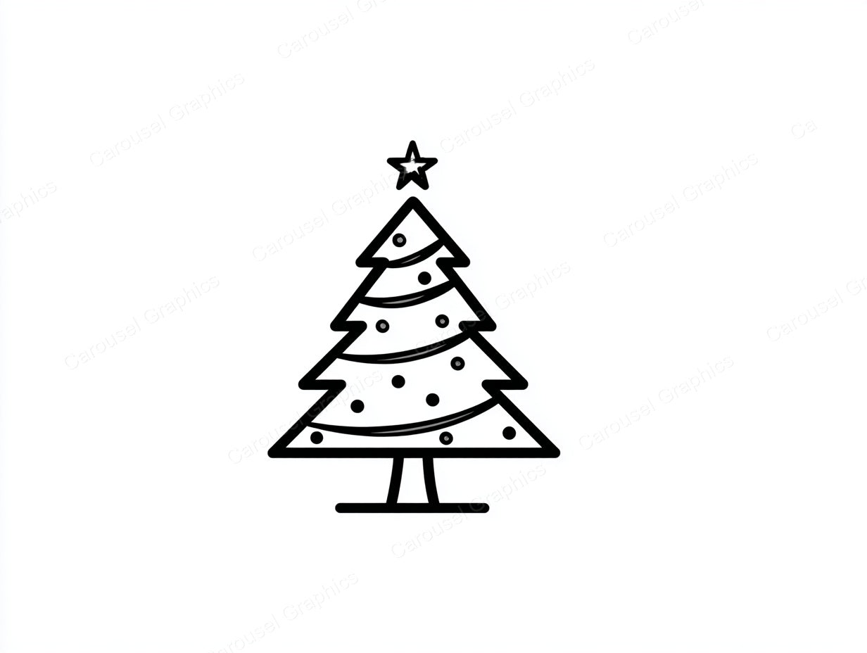 Christmas Tree Vector Graphic preview
