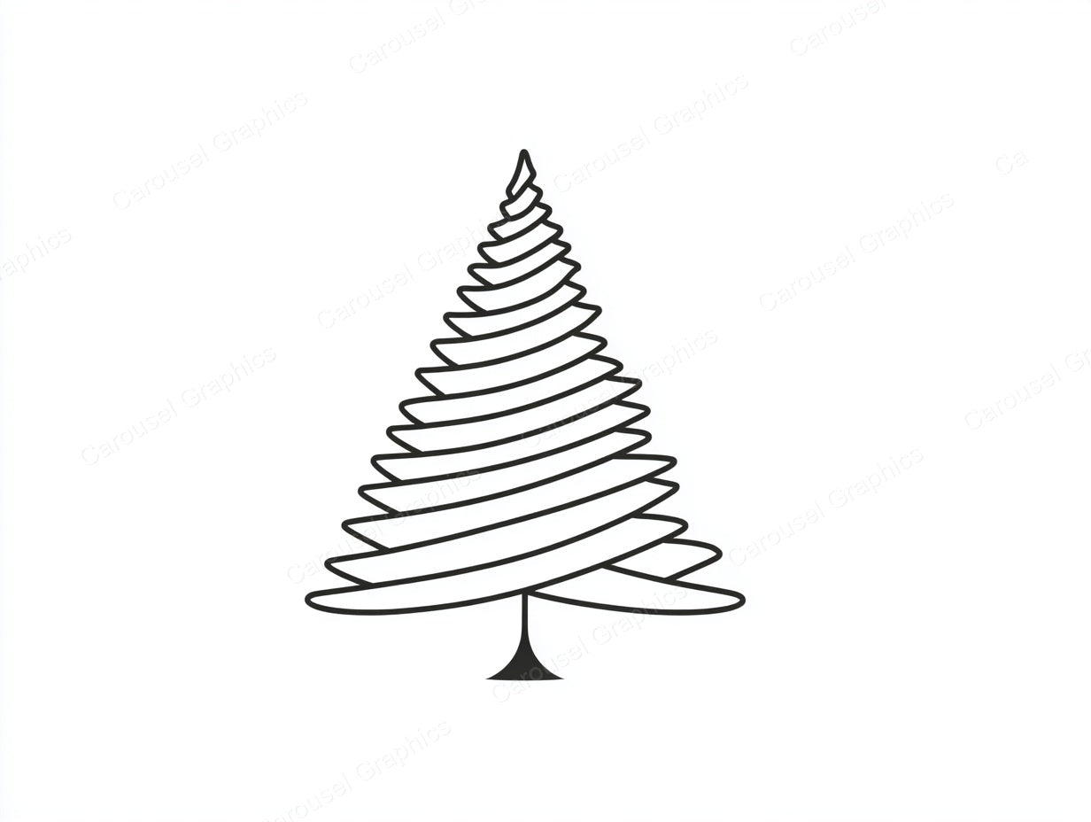 Christmas Tree Vector Graphic preview