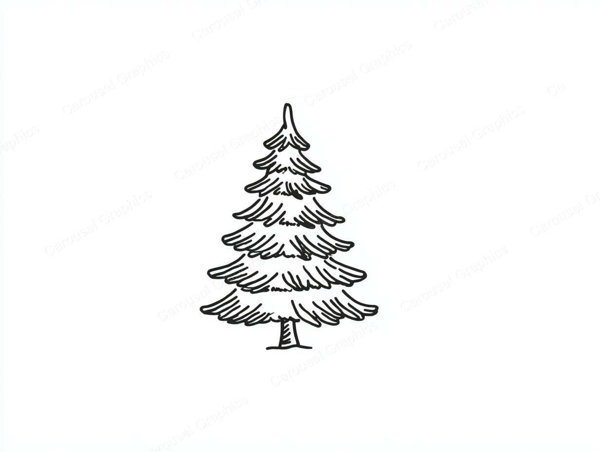 Christmas Tree Vector Graphic preview