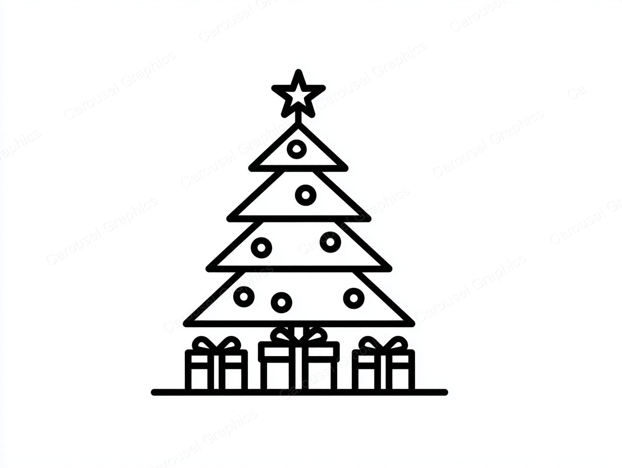 Christmas Tree Vector Graphic preview