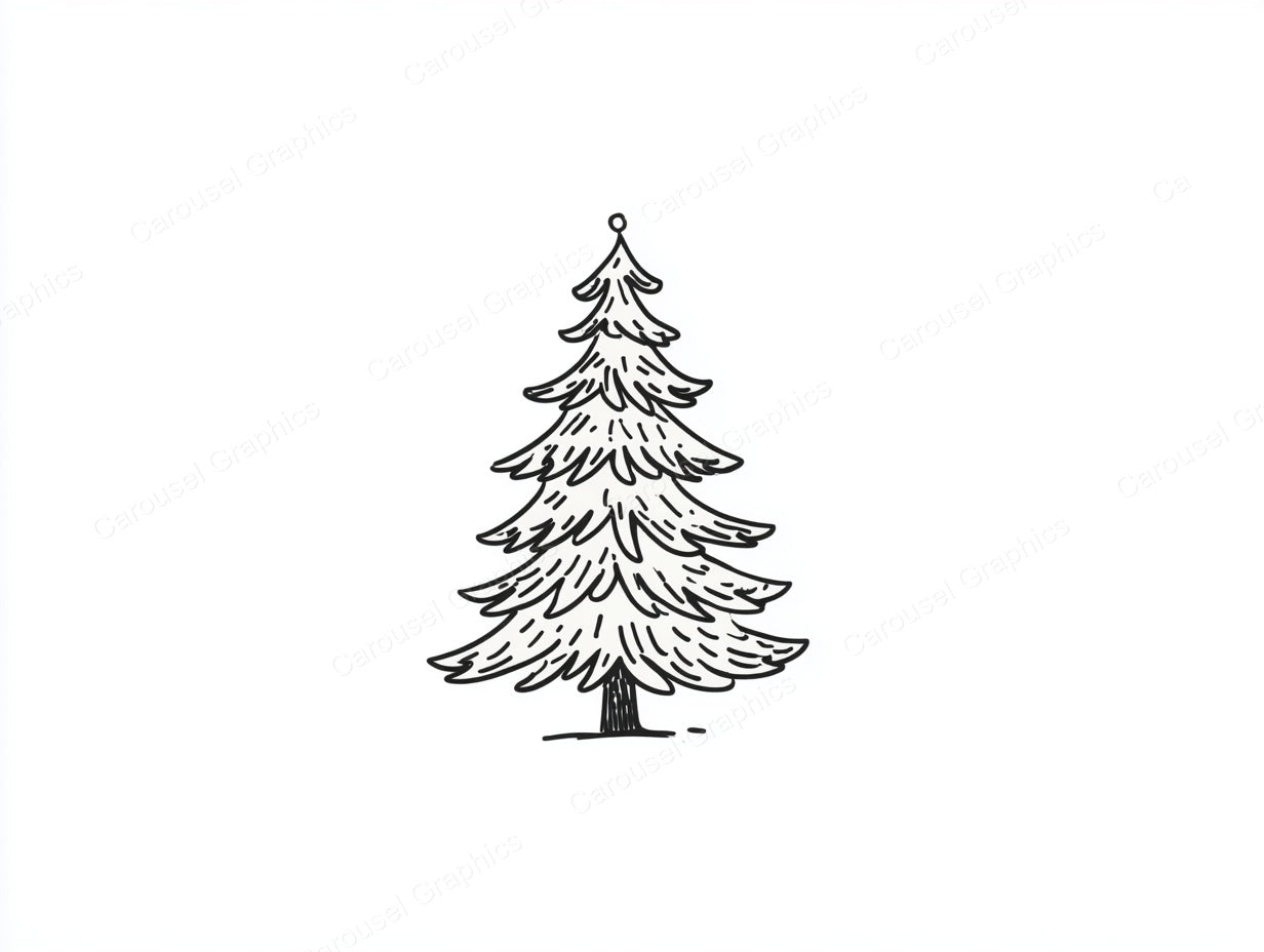 Christmas Tree Vector Graphic preview