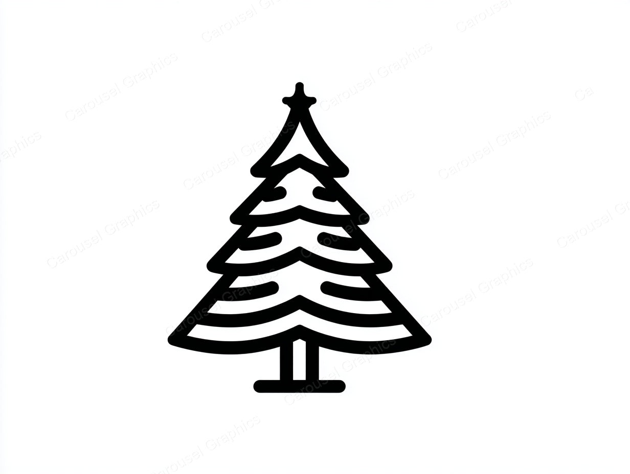 Christmas Tree Vector Graphic preview