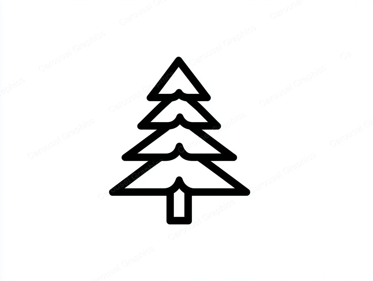 Christmas Tree Vector Graphic preview