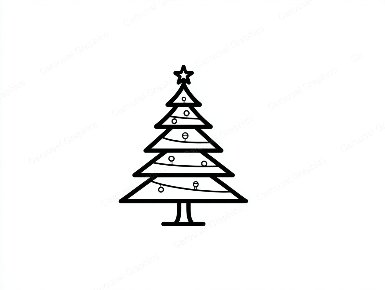 Christmas Tree Vector Graphic preview