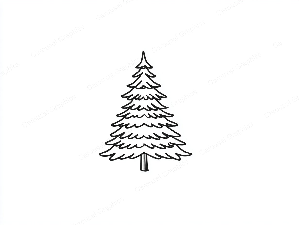 Christmas Tree Vector Graphic preview