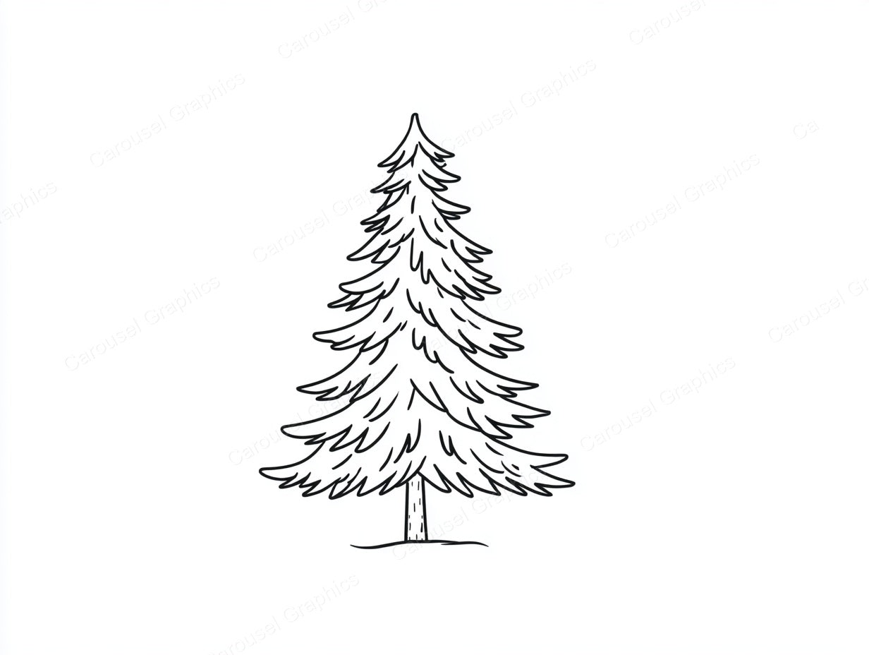 Christmas Tree Vector Graphic preview