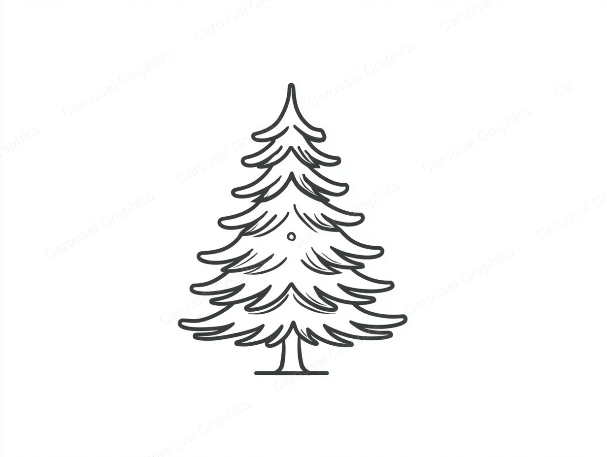 Christmas Tree Vector Graphic preview