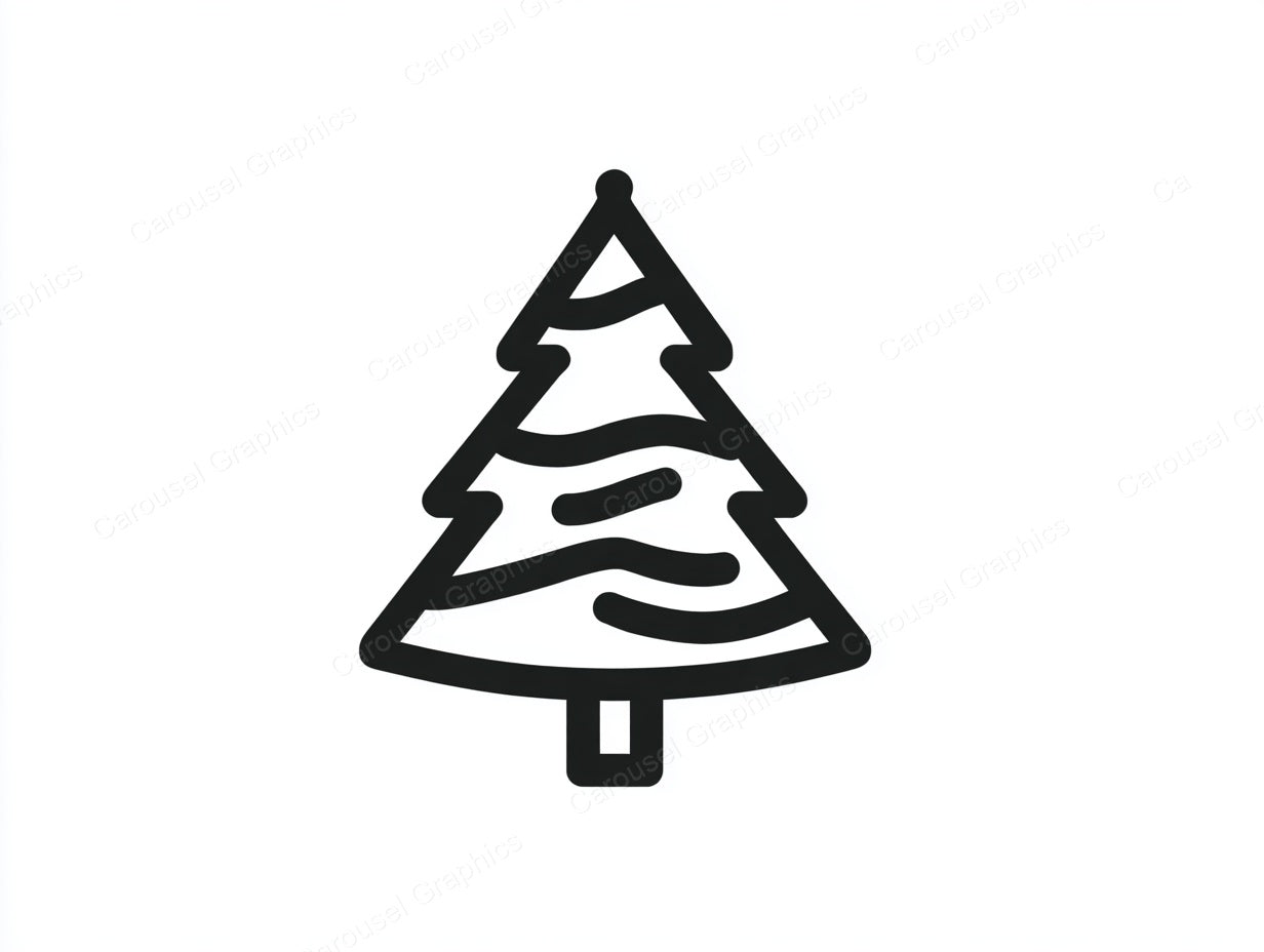 Christmas Tree Vector Graphic preview