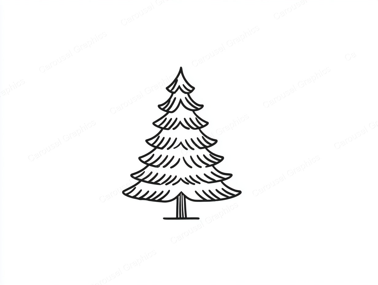 Christmas Tree Vector Graphic preview