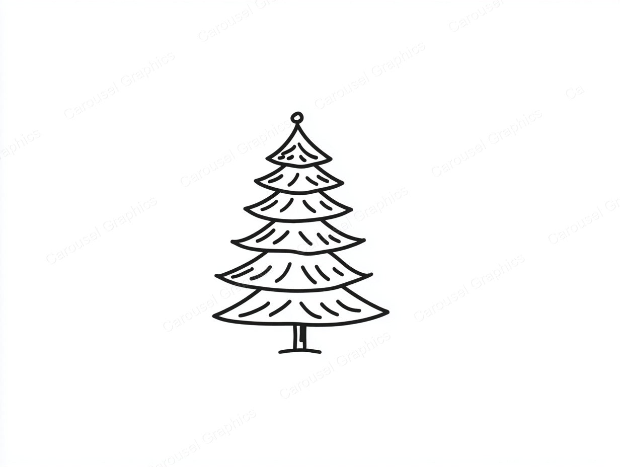 Christmas Tree Vector Graphic preview