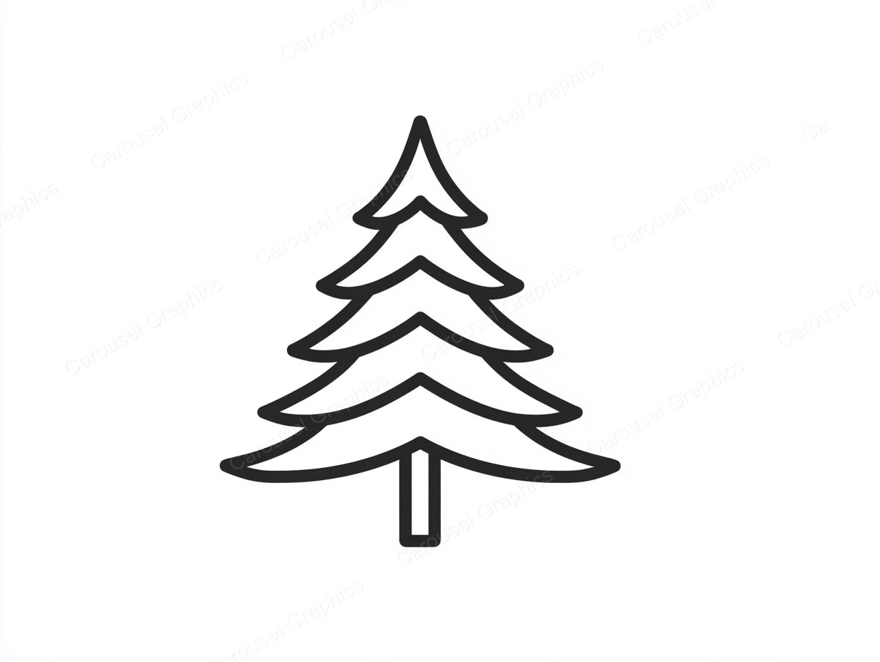 Christmas Tree Vector Graphic preview