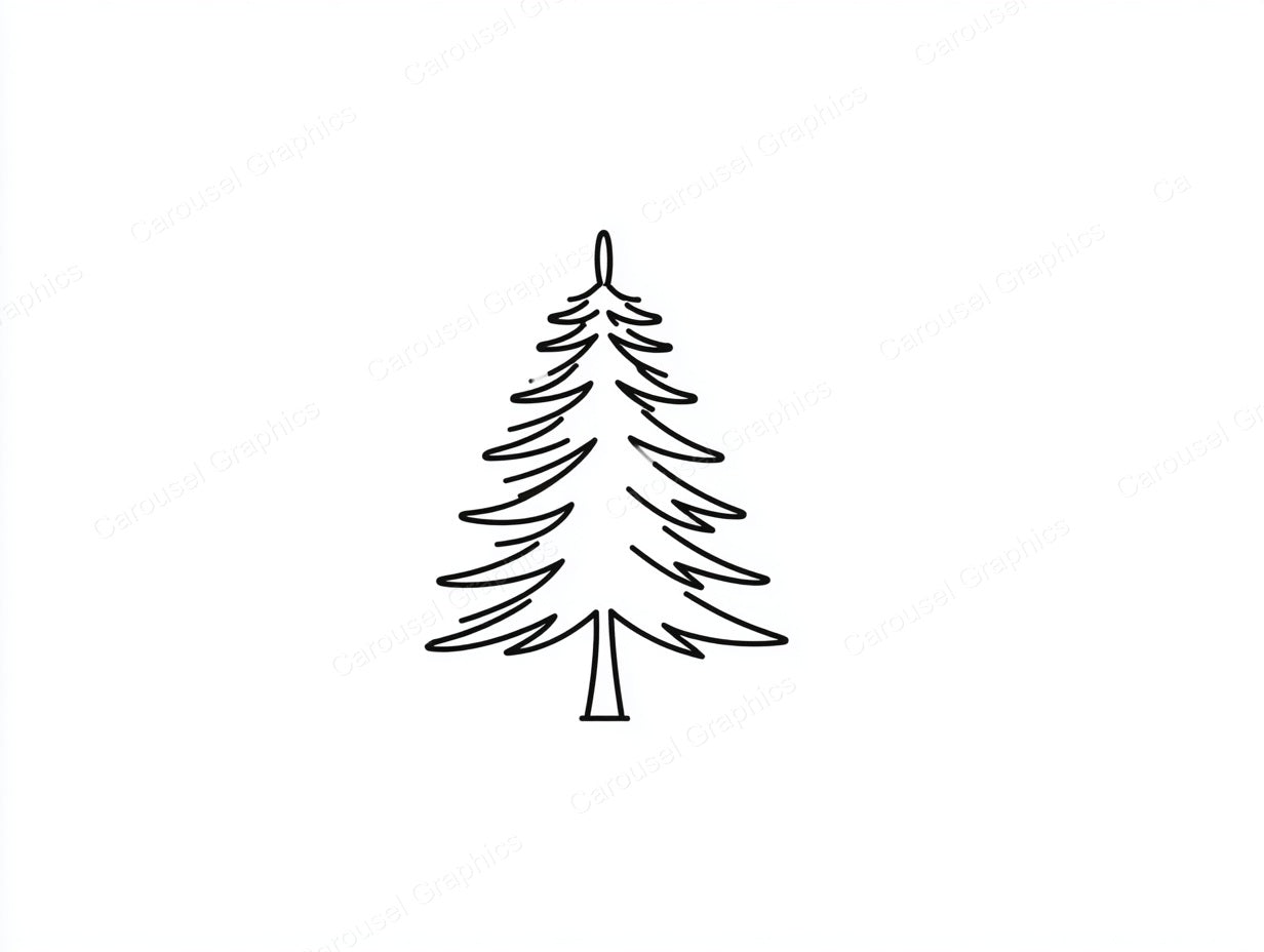 Christmas Tree Vector Graphic preview