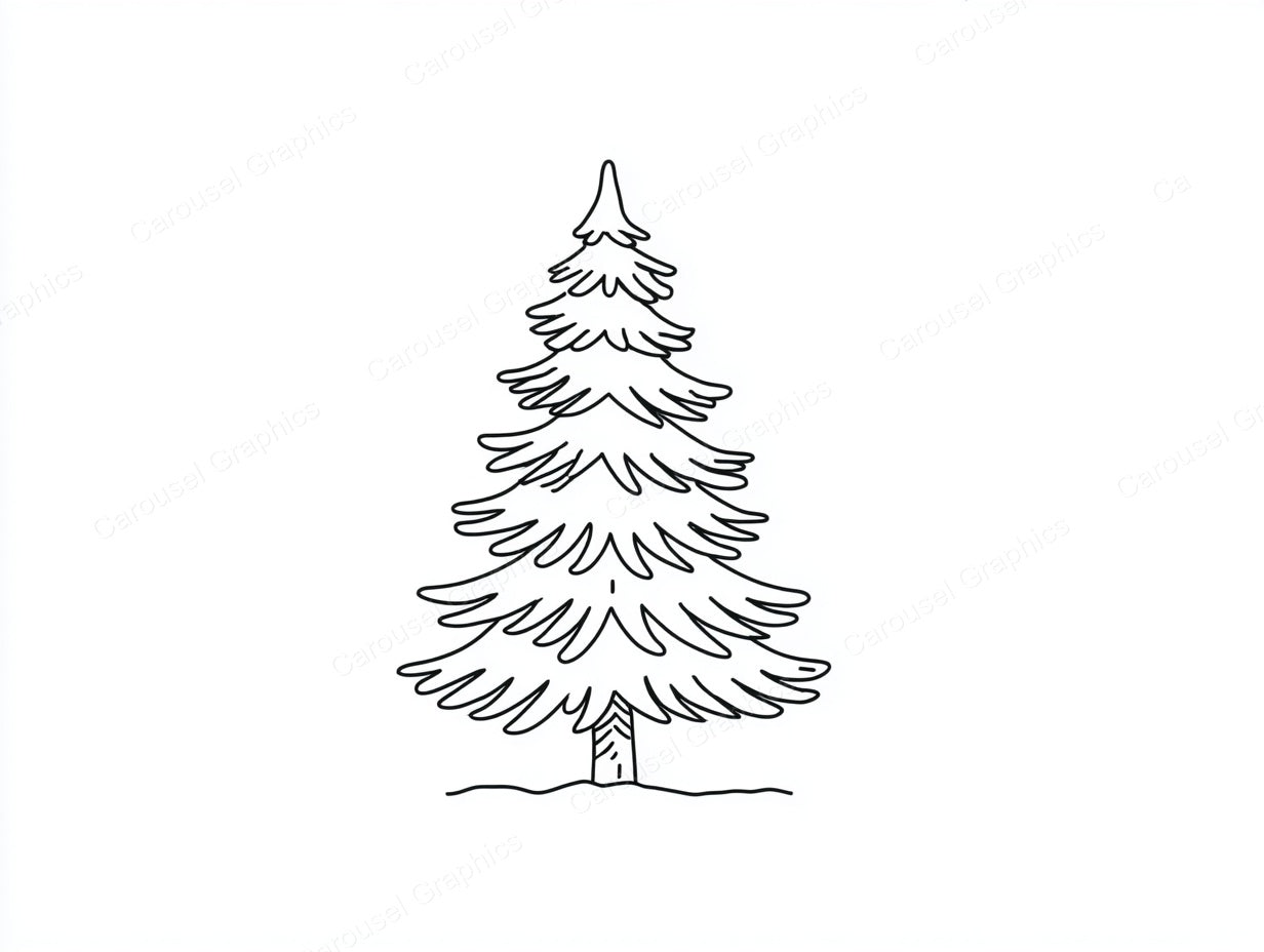 Christmas Tree Vector Graphic preview